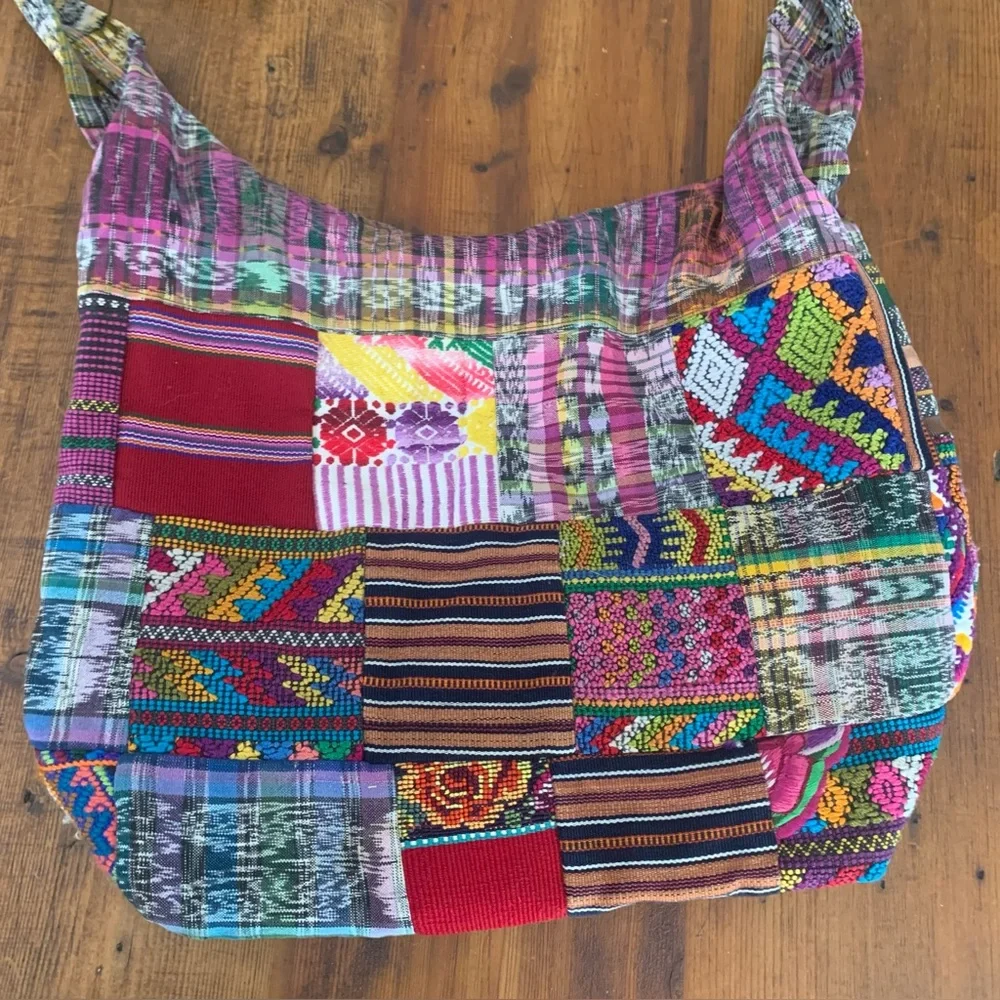 Bohemian Patchwork Embroidered Multicolored Large Hippie Boho Bag